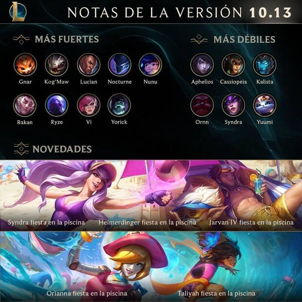 League of Legends todos los cambios de la versin 10.13