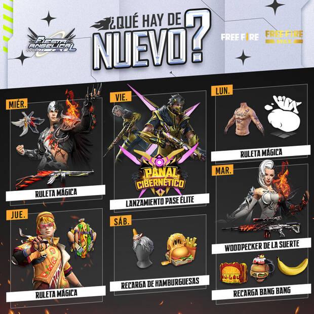 Nueva agenda semanal Free Fire 29 de junio al 5 de julio