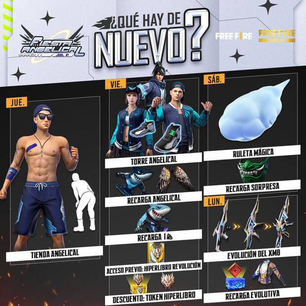 Nueva agenda semanal Free Fire 7 al 11 de julio