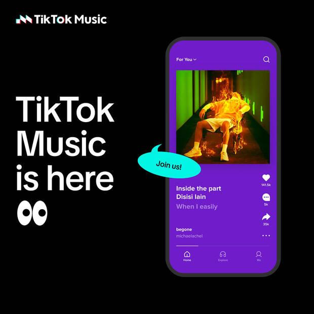 Imagen promocional de TikTok Music