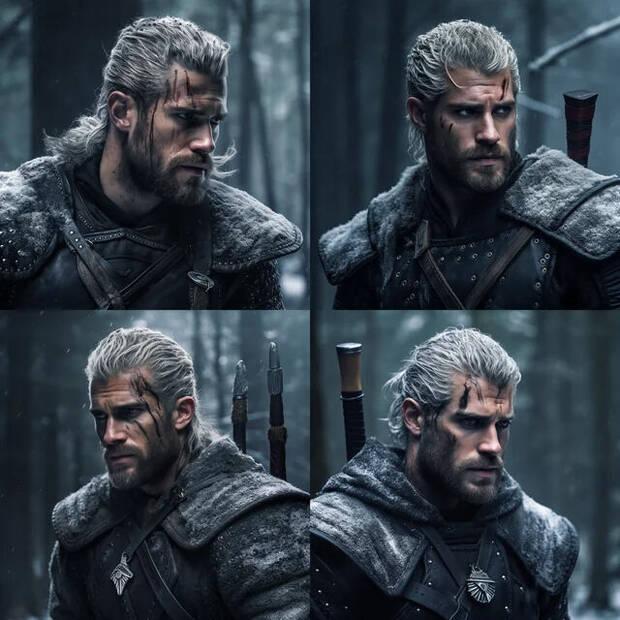 Midjourney imagina a Liam Hemsworth como Geralt de Rivia 03