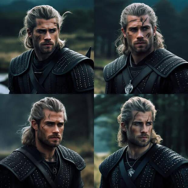 Midjourney imagina a Liam Hemsworth como Geralt de Rivia 05