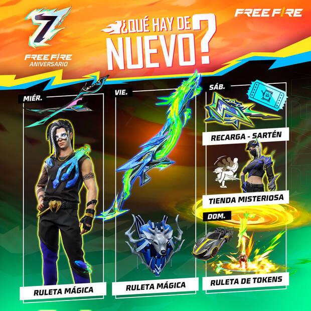 Nueva agenda semanal Free Fire MAX 10 al 16 de julio