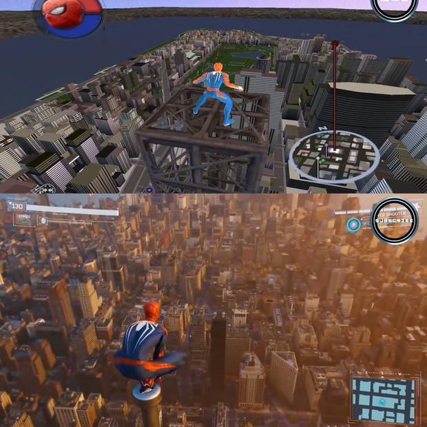 Una imagen compara el nuevo Spider-Man con Spider-Man 2 de 2004 Imagen 2