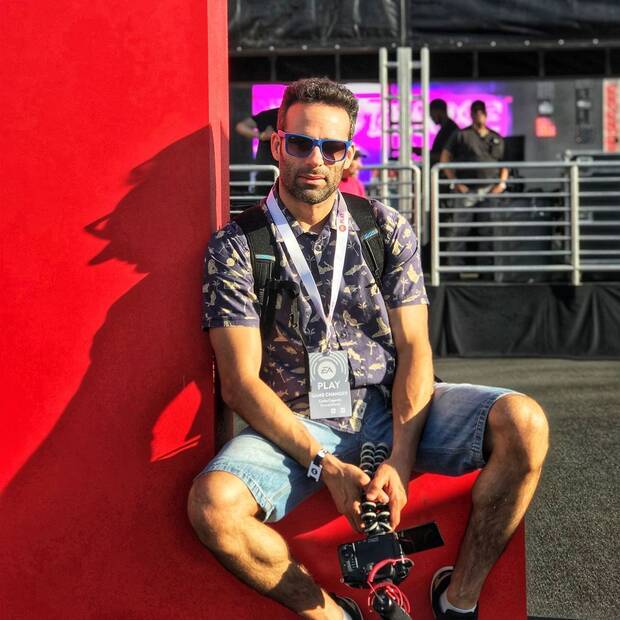 En EA play de Los Angeles 2018 probando Battlefield V.