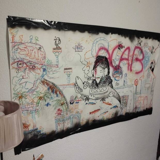 Unos folios pegados a la pared, un proyector y Unity son la base del juego 'Mural'.