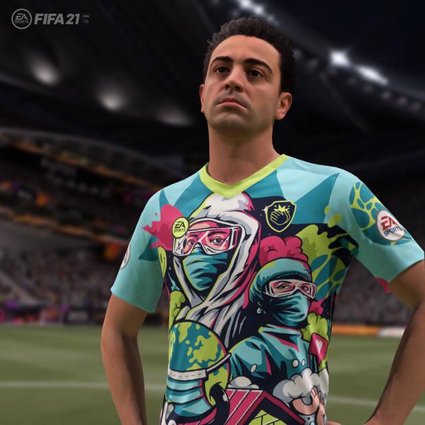 Xavi Alonso en el juego FIFA 21 con la equipacin Hroes