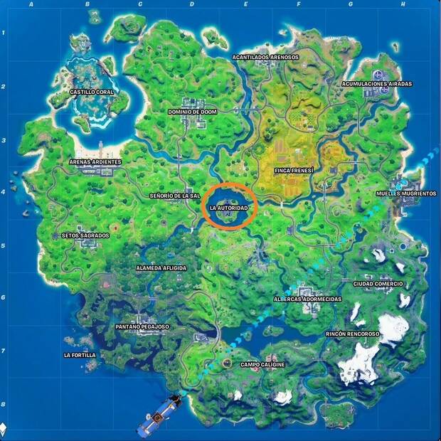 Fortnite Battle Royale - Ubicación de La Autoridad