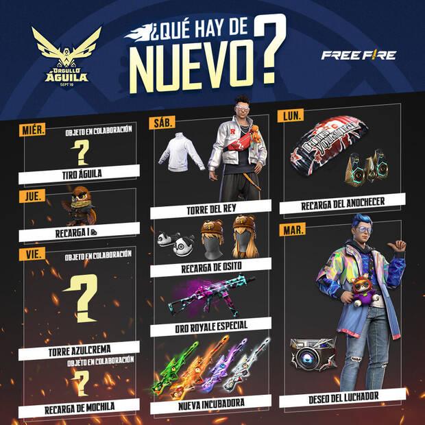 Nueva agenda semanal Free Fire del 7 al 13 de septiembre