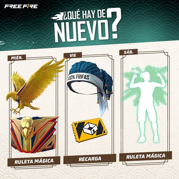 Nueva agenda semanal Free Fire MAX 20 al 26 de septiembre