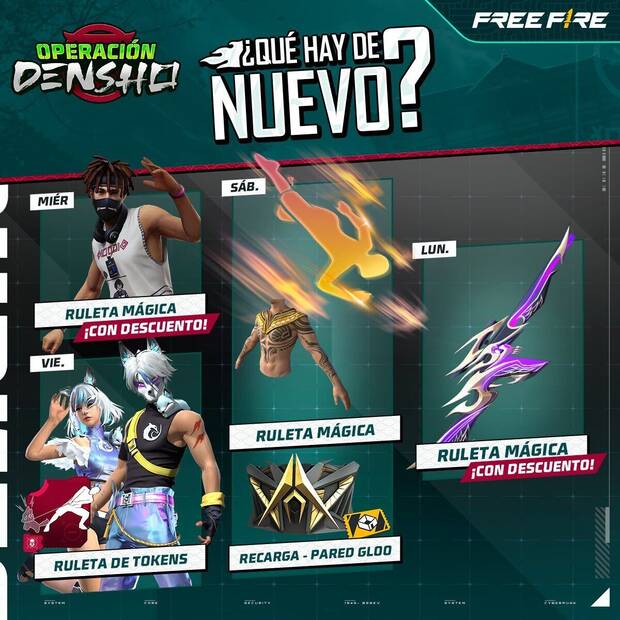 Nueva agenda semanal Free Fire MAX 18 al 24 de septiembre