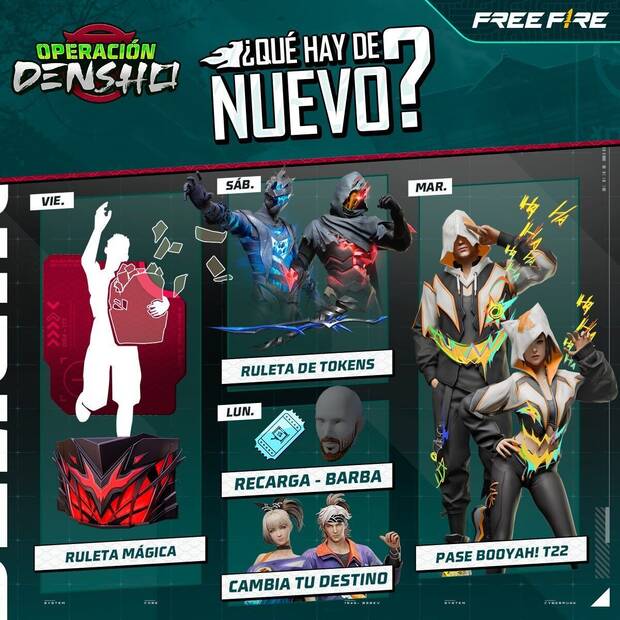 Nueva agenda semanal Free Fire MAX del 25 septiembre al 1 de octubre