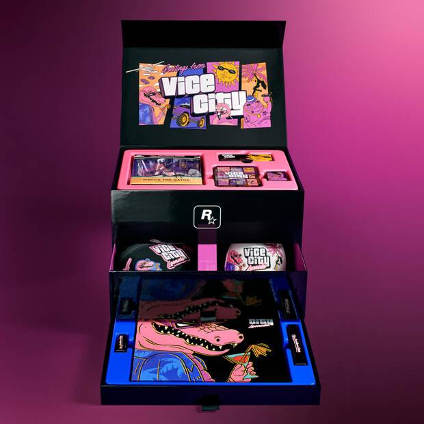 Grand Theft Auto VI: The Goodtime State – Vice City Collection caja en detalle con todo lo que incluye