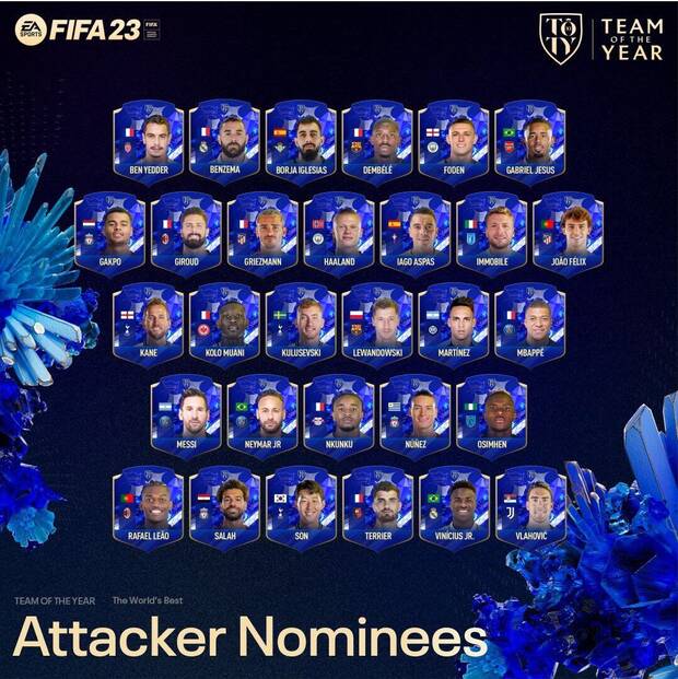 FIFA 23 - Delanteros nominados al TOTY 2023