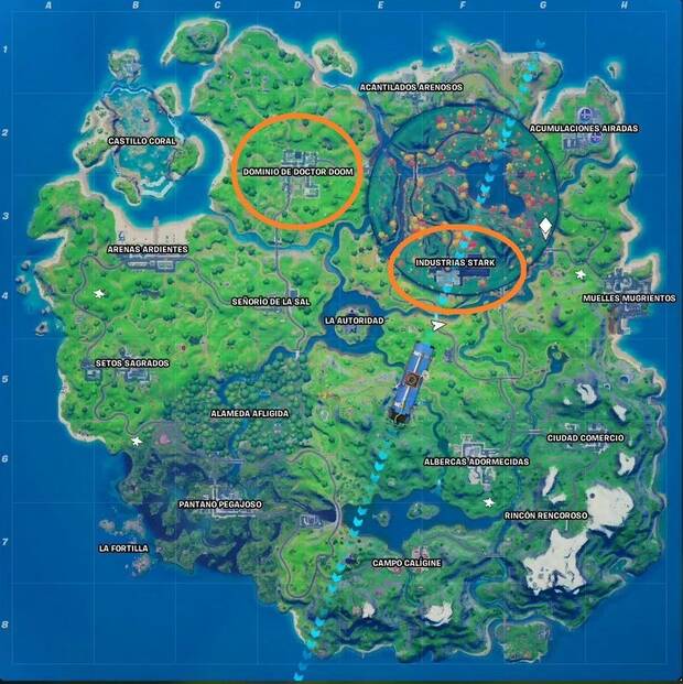 Fortnite - Desafios semana 8: dominio de doom e industrias stark