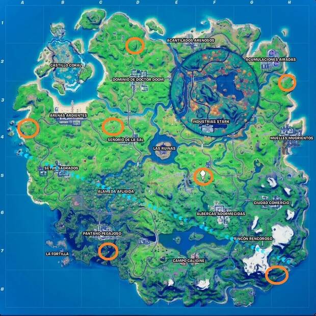 Fortnite - Cabañas de bruja: ubicación
