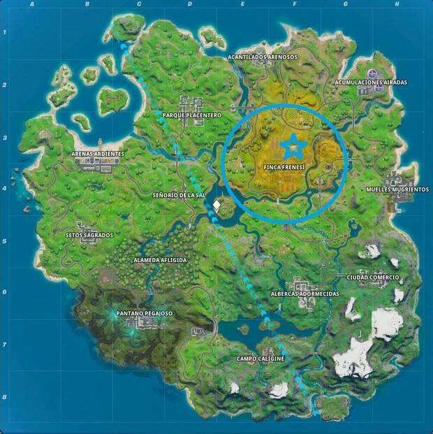 Fortnite Battle Royale - Localización de la letra I