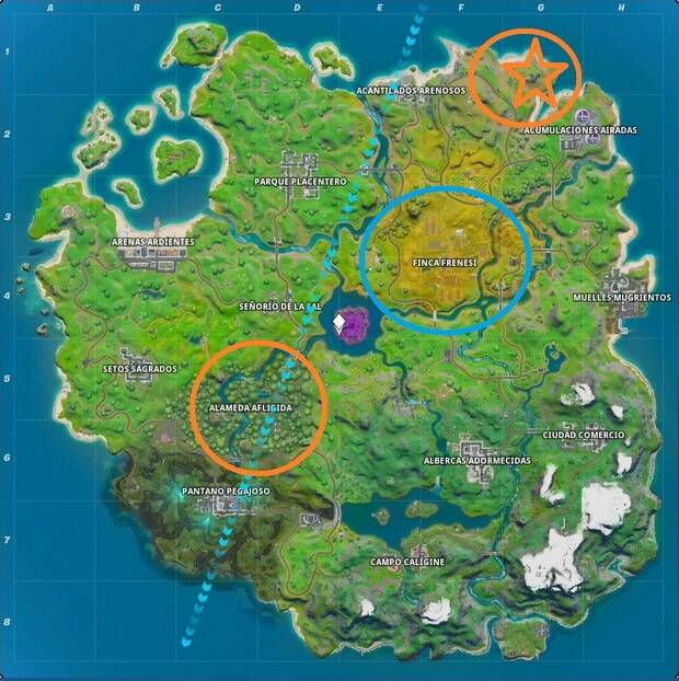 Fortnite Battle Royale - Bosque encantado, pueblo fantasma y granja espeluznante