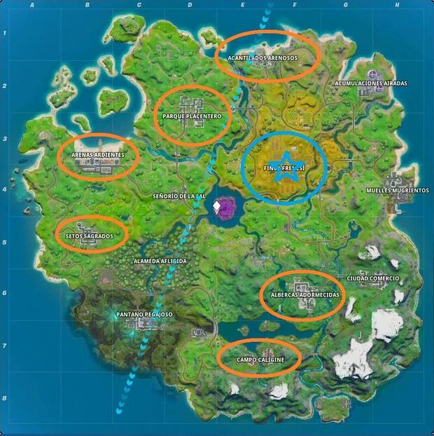 Fortnite Battle Royale - Destruye mobiliario de casas encantadas