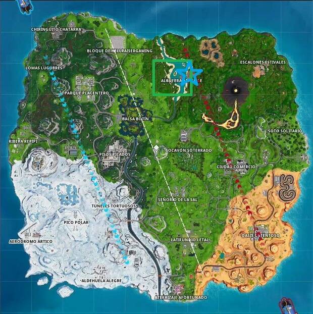 Fortnite Battle Royale - Descubrimiento 1: localización de la estrella secreta
