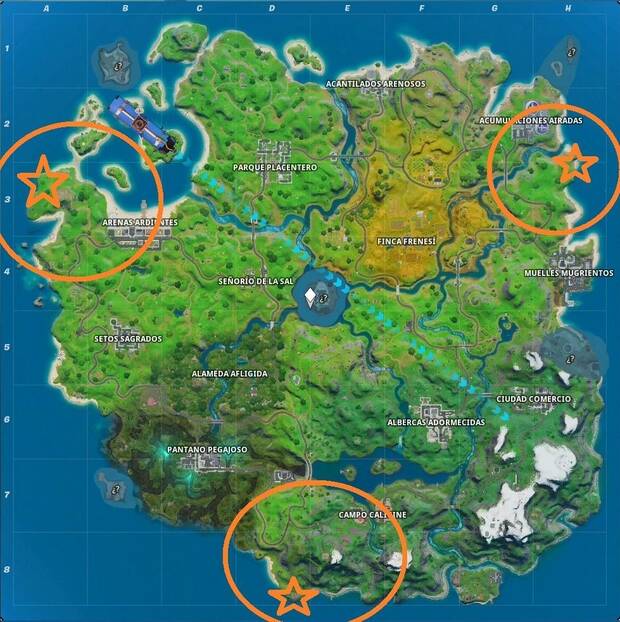 Fortnite - Campamentos de Skye