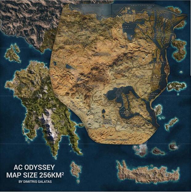 El mapa de Assassin's Creed Odyssey es casi 3 veces mas grande que en Origins Imagen 2