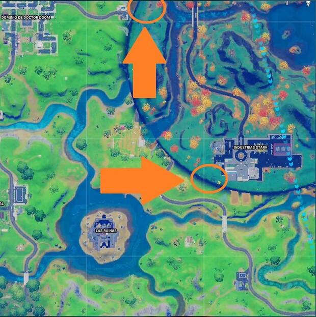 Fortnite Battle Royale - Ubicación de las tirolinas