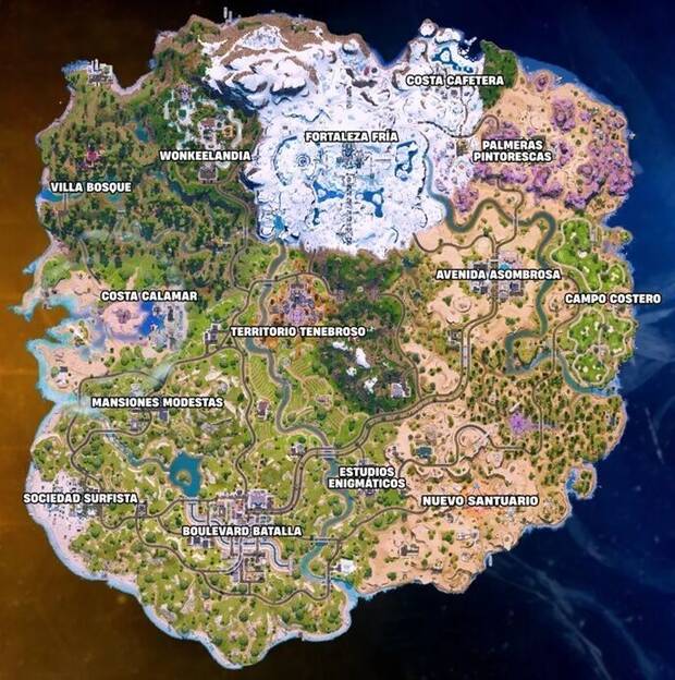 Fortnite Battle Royale - Mapa del Cap�tulo 7, Temporada 2 en espa�ol