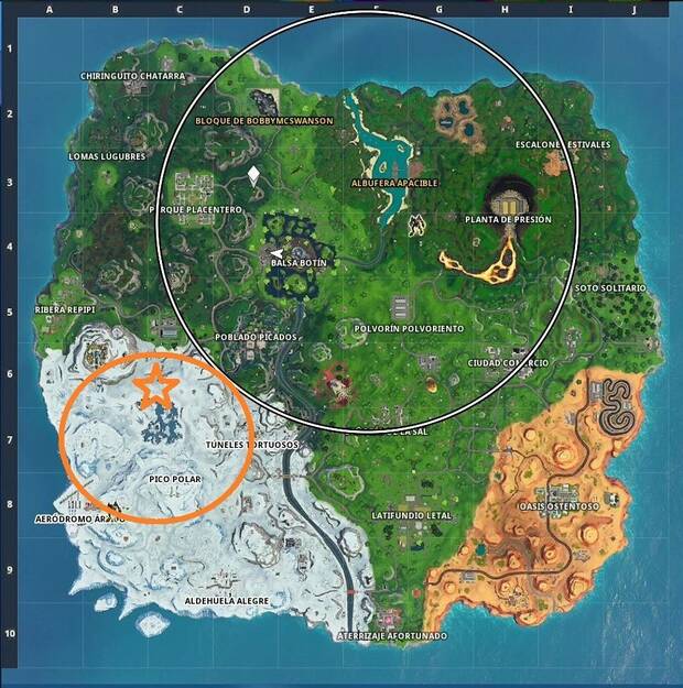 Fortnite - Zona donde encontrar dos cofres juntos