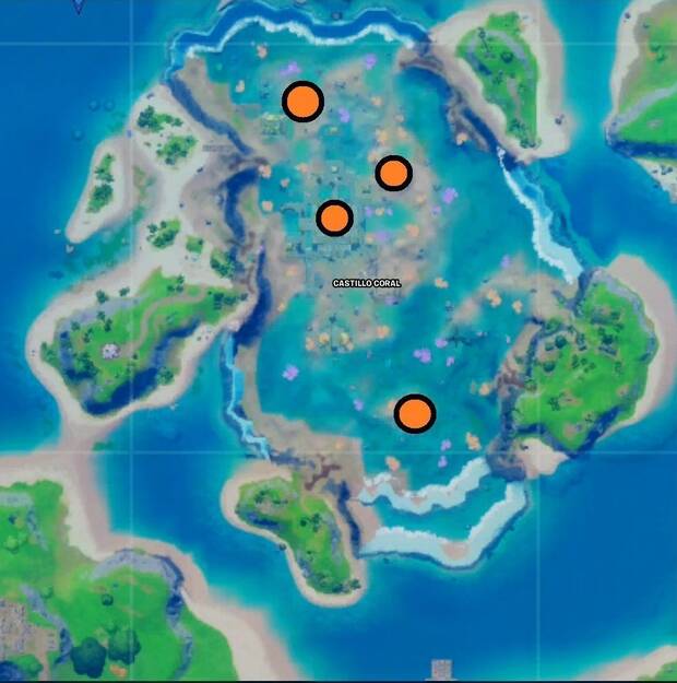 Fortnite Battle Royale - Reúne círculos flotantes en Castillo Coral: ubicación de los anillos