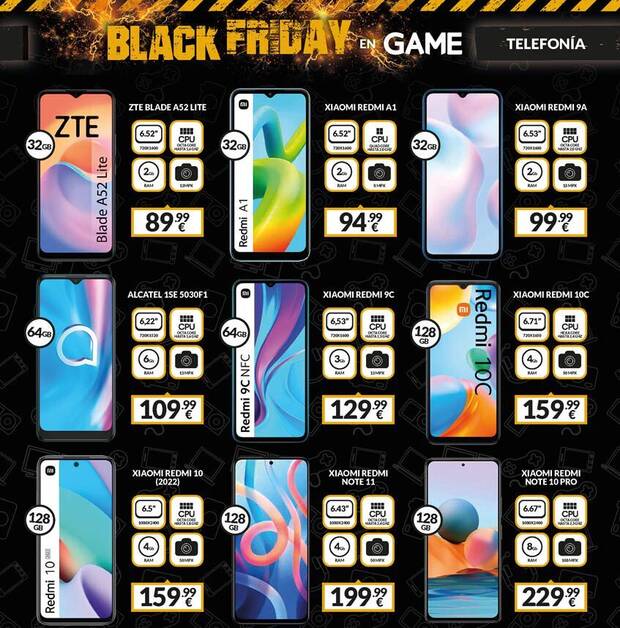 Ofertas GAME en merchandising, telefona, seminuevos y mucho ms por el Black Friday