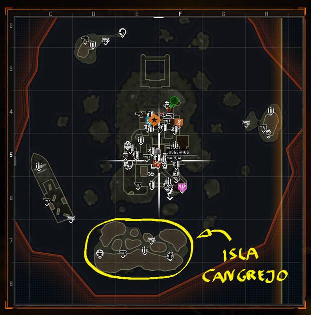 Call of Duty: Black Ops 6 Zombis - Ubicación de la isla de los cangrejos en Terminus