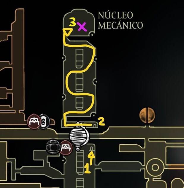 Hollow Knight Silksong - Mejor ruta para completar el Acto 2: Núcleo Mecánico y melodía de los Arquitectos