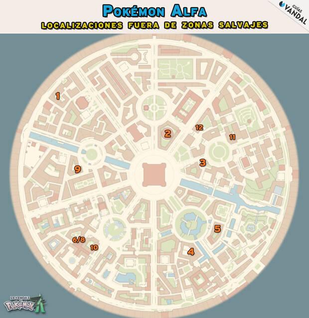 Leyendas Pokmon Z-A - Localizacin de los Pokmon Alfa fuera de las zonas salvajes