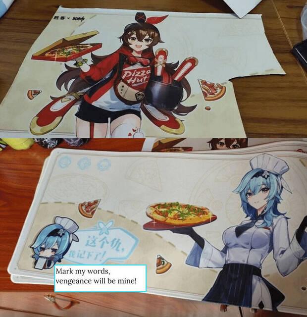 Genshin Impact x Pizza Hut: Ilustraciones de Amber y Eula