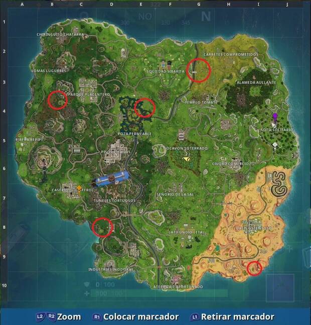 Fortnite Battle Royale - Galerías de tiro al plato
