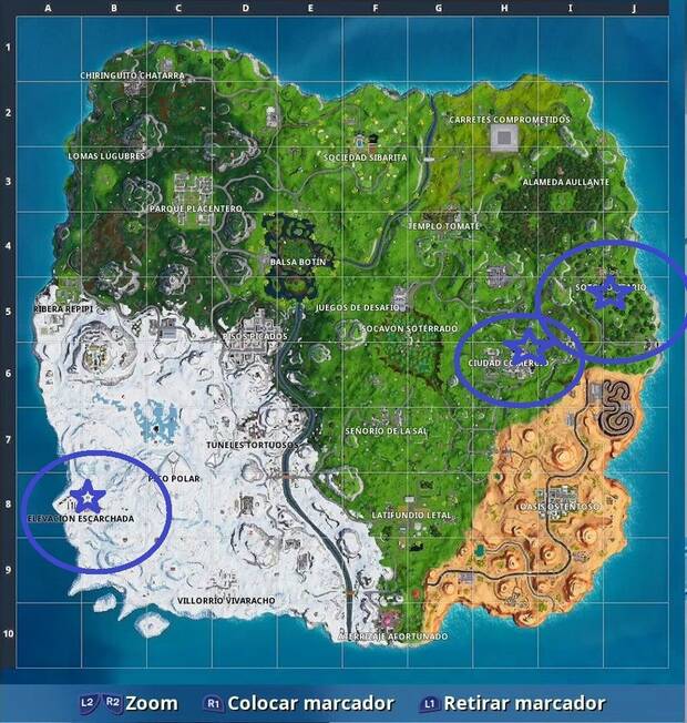 Fortnite Desafíos semana 5 T7: Baila en la cima de varias torres - localización