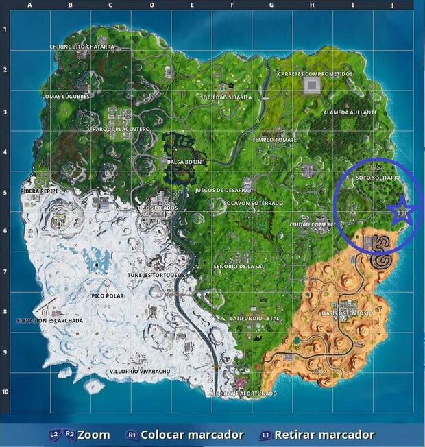 Fortnite mapa campamentos piratas