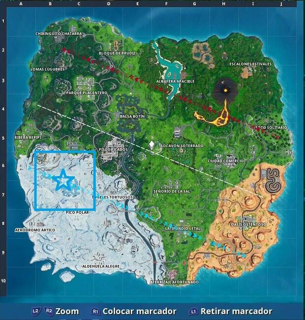 Fortnite Battle Royale - Ubicación del estandarte oculto de Descubrimiento 8