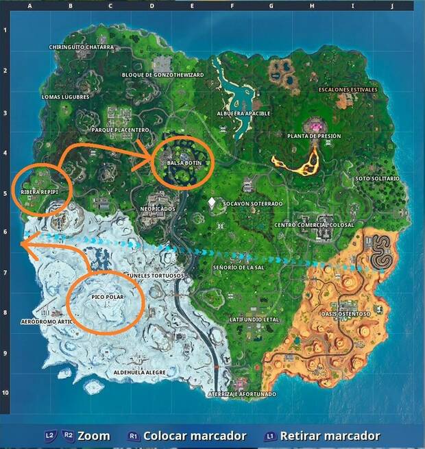 Fortnite - Ruta de Cattus