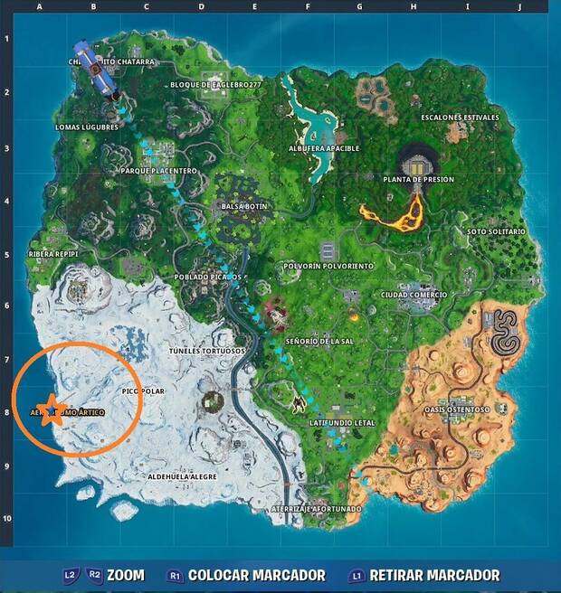 Fortnite battle Royale - Localización de la bola disco en el hangar congelado