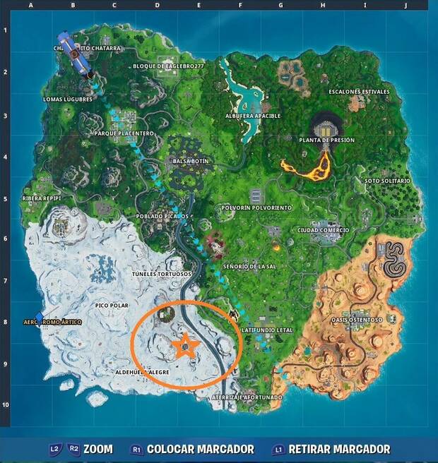 Fortnite - Localización del club de baile