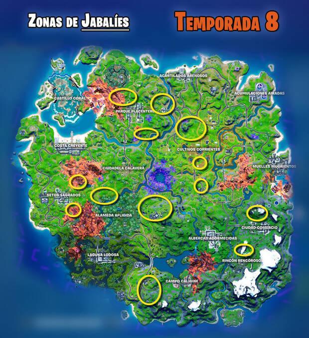 Fortnite - ¿Dónde encontrar jabalíes?