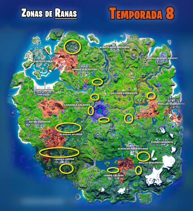 Fortnite - ¿Dónde encontrar ranas?