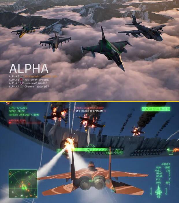 Ace Combat 8 Wings of Theve - Tipos de partidas multijugador PvP y PvE en Ace Combat Online
