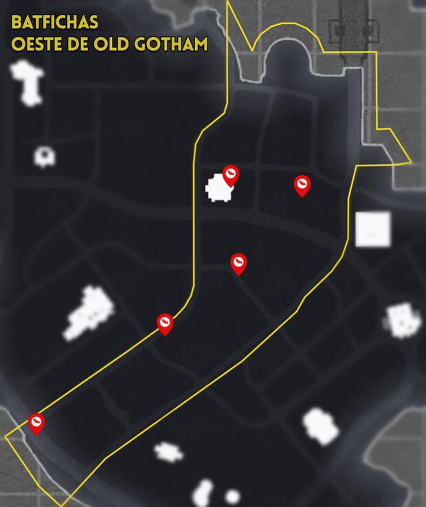 LEGO Batman: El Legado del Caballero Oscuro - Localizaci�n de todas las Batfichas en la zona del mapa Oeste de Old Gotham