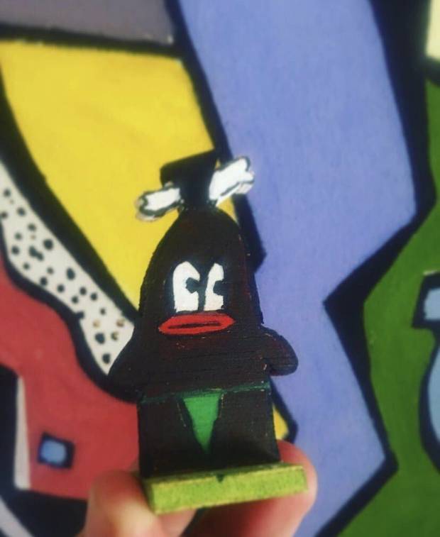 Yungoman, el primer personaje que creó Jacob Jazz, quien no descarta recuperarlo en el futuro, probablemente con algunos cambios. “En los cómics llevaba una pistola láser”, explica.