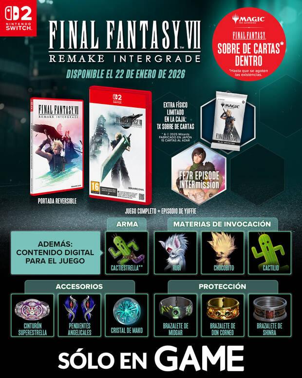 edici�n exclusiva de game de ff7 remake para switch 2