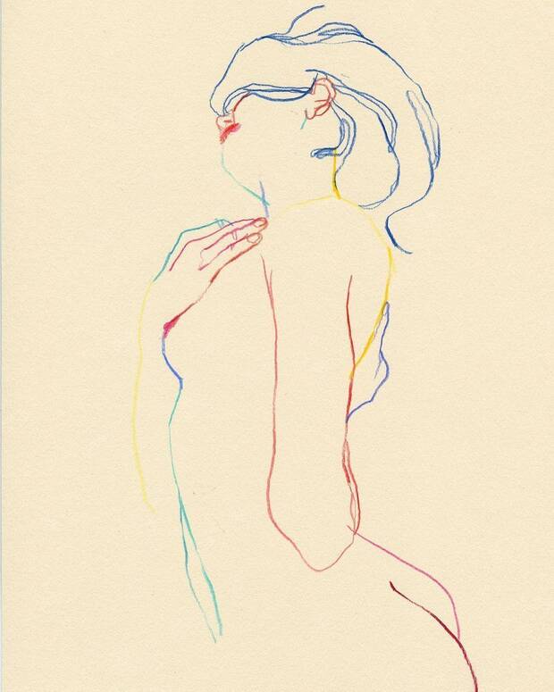 Uno de los dibujos femeninos de Roset.