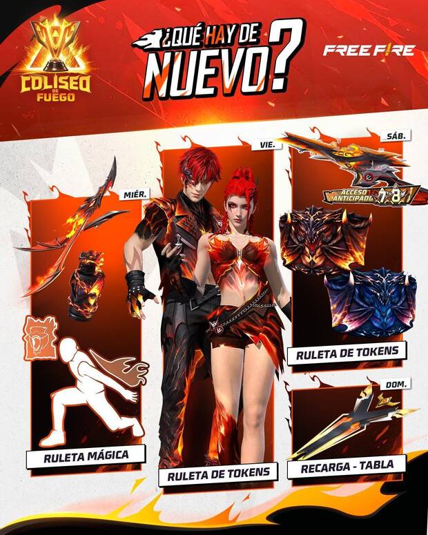 Nueva agenda semanal de Free Fire MAX del 5 al 11 noviembre de 2025